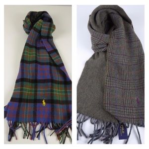 Polo Ralph Lauren Plaid Scarf Bundle Reversible